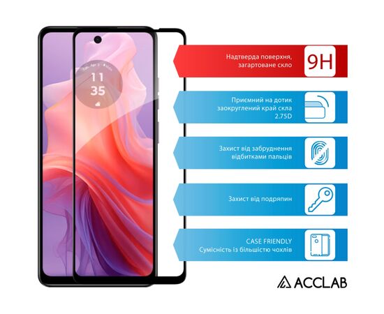 Стекло защитное ACCLAB Full Glue MOTO E14 Black (1283126597688), изображение 3 Стекло защитное ACCLAB Full Glue MOTO E14 Black (1283126597688), изображение 3