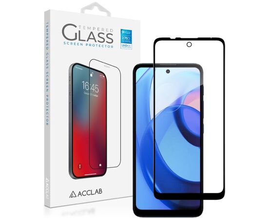 Стекло защитное ACCLAB Full Glue MOTO E30/E40 Black (1283126545788)