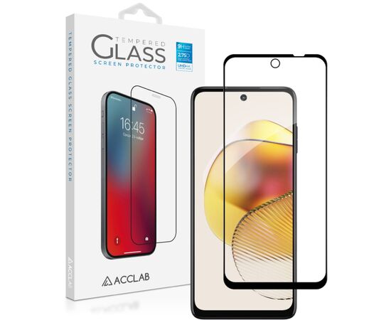 Стекло защитное ACCLAB Full Glue MOTO G73 Black (1283126567261)