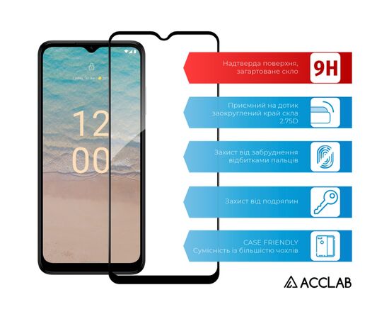 Стекло защитное ACCLAB Full Glue Nokia G22 Black (1283126582158), изображение 3 Стекло защитное ACCLAB Full Glue Nokia G22 Black (1283126582158), изображение 3