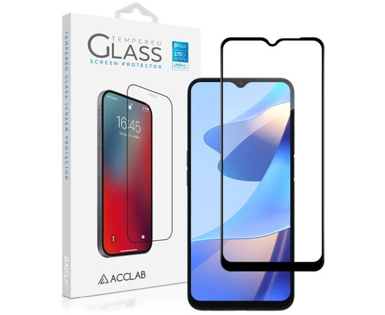 Стекло защитное ACCLAB Full Glue Oppo A16 Black (1283126522024)