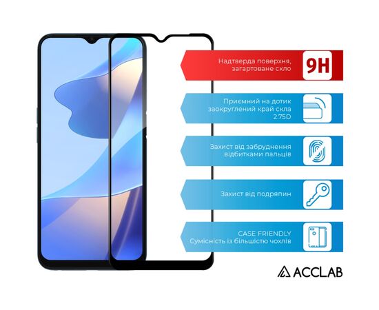 Скло захисне ACCLAB Full Glue Oppo A18 Black (1283126583131), зображення 3 Скло захисне ACCLAB Full Glue Oppo A18 Black (1283126583131), зображення 3