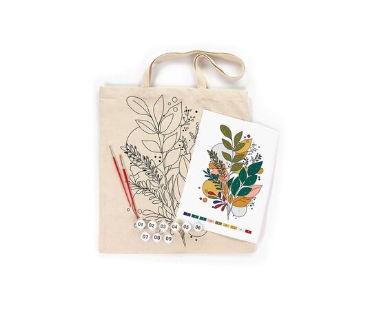 Набор для творчества Rosa Talent екосумка-розмальовка, Казкове листя, А3 38х42 см (4823098541240), изображение 2 Набор для творчества Rosa Talent екосумка-розмальовка, Казкове листя, А3 38х42 см (4823098541240), изображение 2