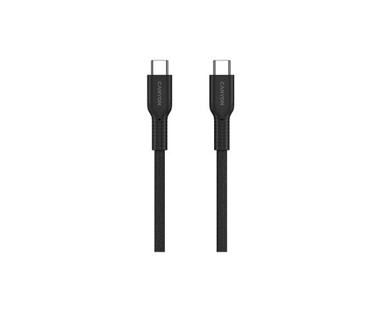 Дата кабель USB-C to USB-C 1.0m OnWire 60CL C-C 60W COLOR Braided 1m Black Canyon (CND-CCAP60AB10B), изображение 3 Дата кабель USB-C to USB-C 1.0m OnWire 60CL C-C 60W COLOR Braided 1m Black Canyon (CND-CCAP60AB10B), изображение 3