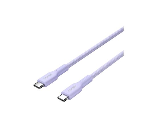 Дата кабель USB-C to USB-C 1.0m OnWire 60CL C-C 60W COLOR Braided 1m Purple Canyon (CND-CCAP60AB10PU), изображение 2 Дата кабель USB-C to USB-C 1.0m OnWire 60CL C-C 60W COLOR Braided 1m Purple Canyon (CND-CCAP60AB10PU), изображение 2