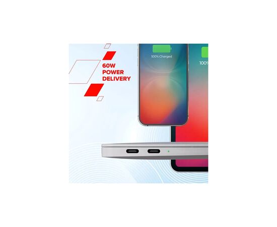 Дата кабель USB-C to USB-C 1.0m OnWire 60CL C-C 60W COLOR Braided 1m Purple Canyon (CND-CCAP60AB10PU), изображение 6 Дата кабель USB-C to USB-C 1.0m OnWire 60CL C-C 60W COLOR Braided 1m Purple Canyon (CND-CCAP60AB10PU), изображение 6