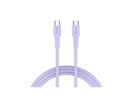 Дата кабель USB-C to USB-C 1.0m OnWire 60CL C-C 60W COLOR Braided 1m Purple Canyon (CND-CCAP60AB10PU)