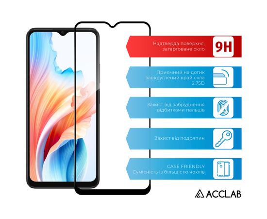 Скло захисне ACCLAB Full Glue Oppo A38 5G Black (1283126582462), зображення 3 Скло захисне ACCLAB Full Glue Oppo A38 5G Black (1283126582462), зображення 3