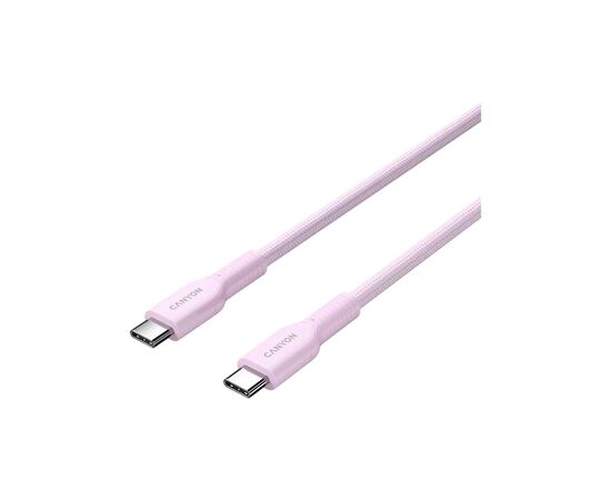 Дата кабель USB-C to USB-C 1.0m OnWire 60CL C-C 60W COLOR Braided 1m Pink Canyon (CND-CCAP60AB10PK), изображение 2 Дата кабель USB-C to USB-C 1.0m OnWire 60CL C-C 60W COLOR Braided 1m Pink Canyon (CND-CCAP60AB10PK), изображение 2