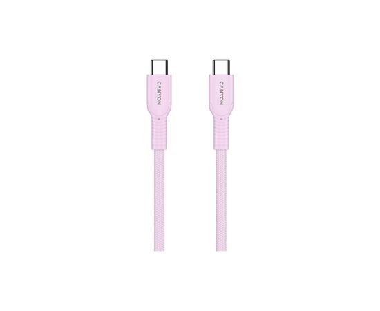 Дата кабель USB-C to USB-C 1.0m OnWire 60CL C-C 60W COLOR Braided 1m Pink Canyon (CND-CCAP60AB10PK), изображение 3 Дата кабель USB-C to USB-C 1.0m OnWire 60CL C-C 60W COLOR Braided 1m Pink Canyon (CND-CCAP60AB10PK), изображение 3