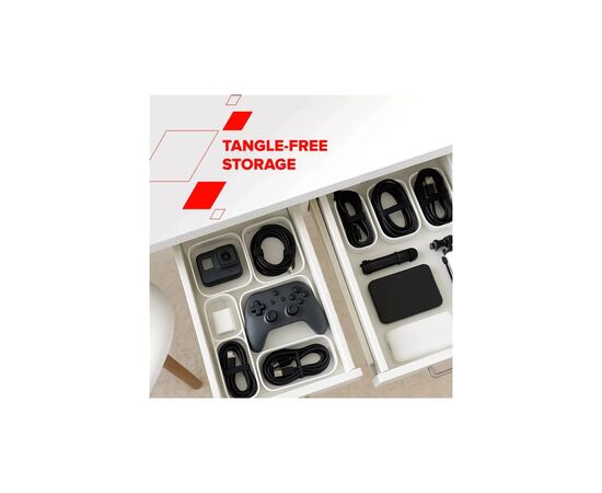 Дата кабель USB-C to USB-C 1.0m OnWire 60CL C-C 60W COLOR Braided 1m White Canyon (CND-CCAP60AB10W), изображение 8 Дата кабель USB-C to USB-C 1.0m OnWire 60CL C-C 60W COLOR Braided 1m White Canyon (CND-CCAP60AB10W), изображение 8