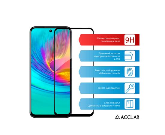Скло захисне ACCLAB Full Glue Infinix Smart 9 Black (1283126599293), зображення 3 Скло захисне ACCLAB Full Glue Infinix Smart 9 Black (1283126599293), зображення 3