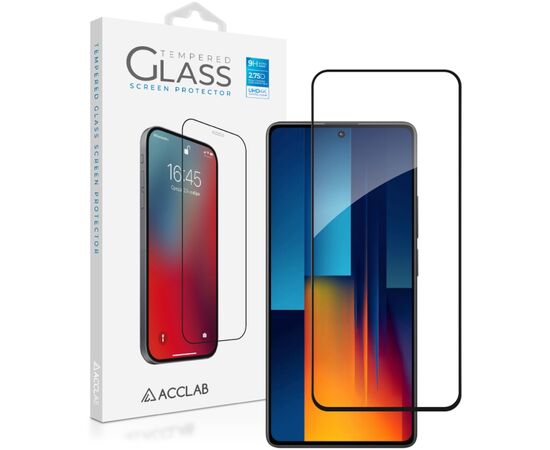 Стекло защитное ACCLAB Full Glue Xiaomi Poco M6 Pro Black (1283126589775)