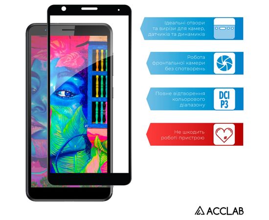 Скло захисне ACCLAB Full Glue ZTE Blade A31 Plus Black (1283126523083), зображення 5 Скло захисне ACCLAB Full Glue ZTE Blade A31 Plus Black (1283126523083), зображення 5