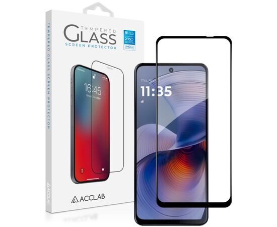 Стекло защитное ACCLAB Full Glue Motorola G55 Black (1283126613210)