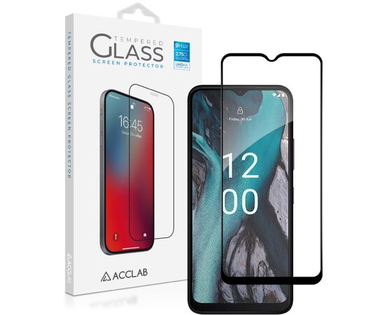 Стекло защитное ACCLAB Full Glue Nokia C22 Black (1283126582271)