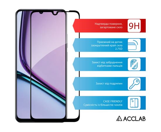 Стекло защитное ACCLAB Full Glue Realme Note 60 Black (1283126608957), изображение 3 Стекло защитное ACCLAB Full Glue Realme Note 60 Black (1283126608957), изображение 3
