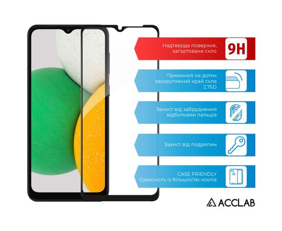 Скло захисне ACCLAB Full Glue Samsung A03 Core Black (1283126519093), зображення 3 Скло захисне ACCLAB Full Glue Samsung A03 Core Black (1283126519093), зображення 3