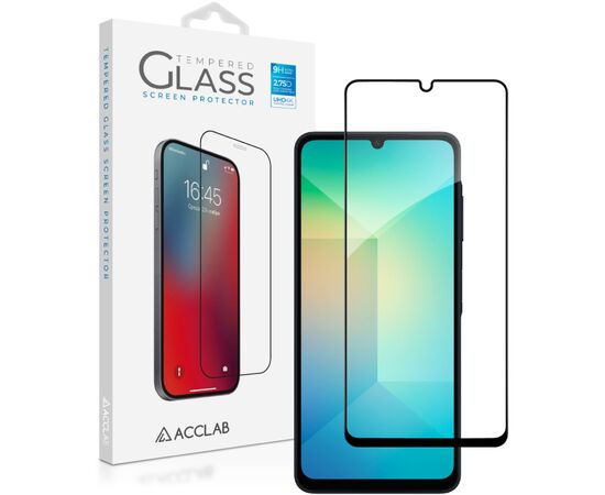 Стекло защитное ACCLAB Full Glue Samsung A06 Black (1283126598814)