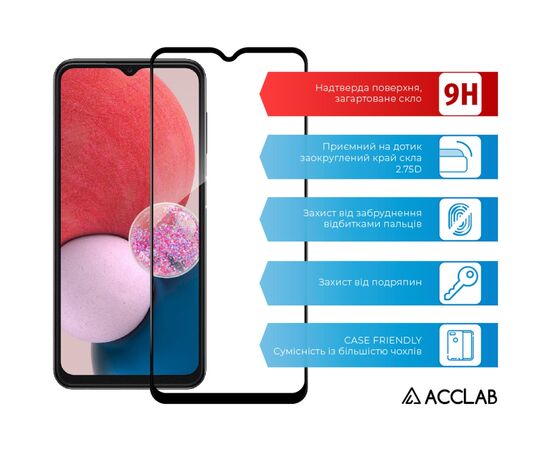 Стекло защитное ACCLAB Full Glue Samsung A13 4G Black (1283126524219), изображение 3 Стекло защитное ACCLAB Full Glue Samsung A13 4G Black (1283126524219), изображение 3