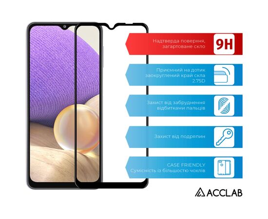 Стекло защитное ACCLAB Full Glue Samsung A32 Black (1283126510533), изображение 3 Стекло защитное ACCLAB Full Glue Samsung A32 Black (1283126510533), изображение 3