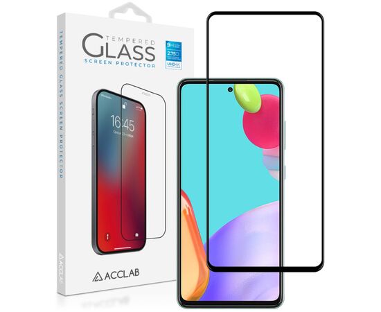 Стекло защитное ACCLAB Full Glue Samsung A52 Black (1283126510540)
