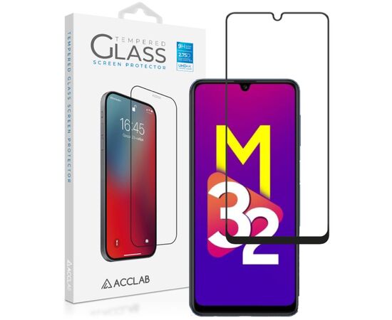 Стекло защитное ACCLAB Full Glue Samsung M32 Black (1283126513787)