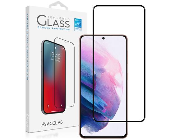 Стекло защитное ACCLAB Full Glue Samsung S21 (G991) Black (1283126510519)