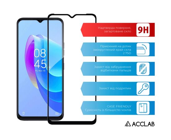 Скло захисне ACCLAB Full Glue Tecno Spark 10C Black (1283126564888), зображення 3 Скло захисне ACCLAB Full Glue Tecno Spark 10C Black (1283126564888), зображення 3