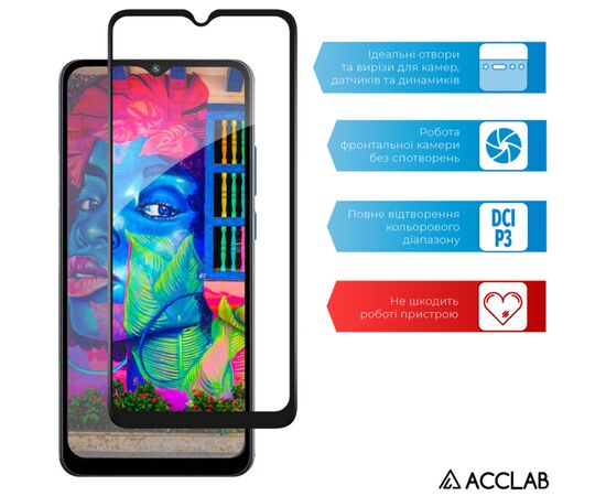 Стекло защитное ACCLAB Full Glue Xiaomi Poco C50 Black (1283126589713), изображение 5 Стекло защитное ACCLAB Full Glue Xiaomi Poco C50 Black (1283126589713), изображение 5
