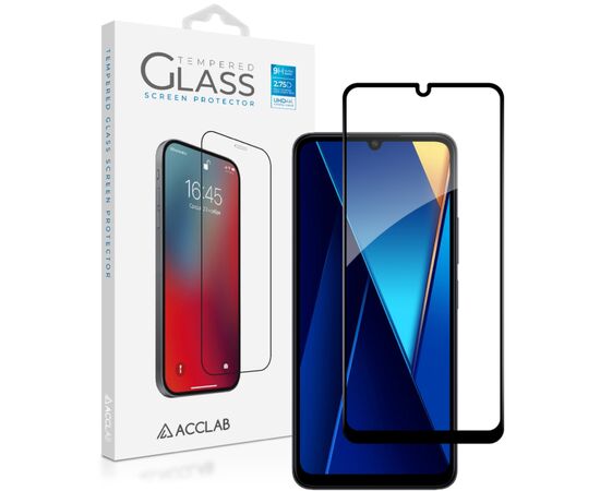 Стекло защитное ACCLAB Full Glue Xiaomi Poco C65 Black (1283126583636)