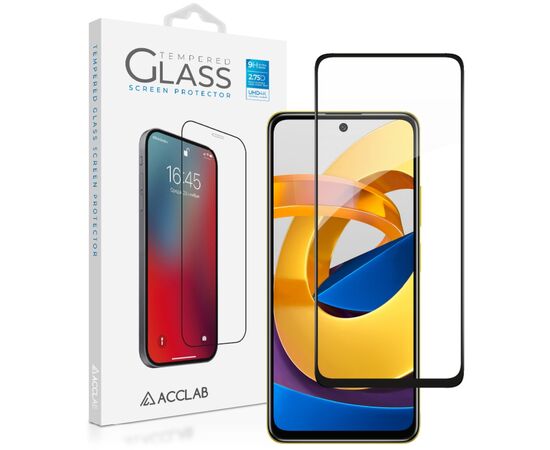 Стекло защитное ACCLAB Full Glue Xiaomi Poco M4 Pro 5G Black (1283126518959)