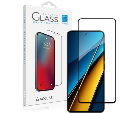 Стекло защитное ACCLAB Full Glue Xiaomi Poco X6 Black (1283126588655)