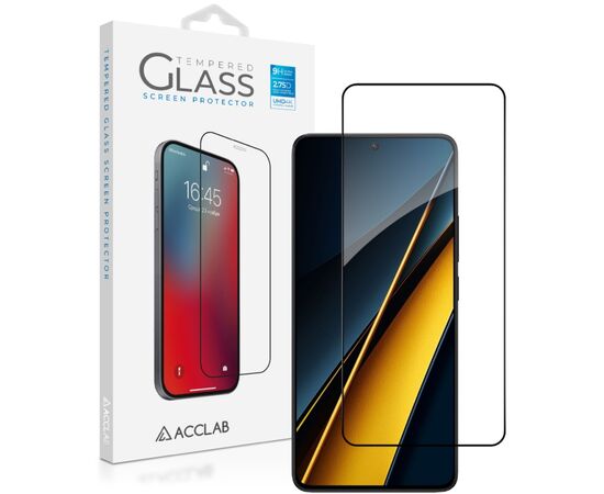 Стекло защитное ACCLAB Full Glue Xiaomi Poco X6 Pro Black (1283126588679)