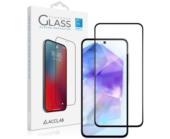 Стекло защитное ACCLAB Full Glue Samsung A55 Black (1283126588839)