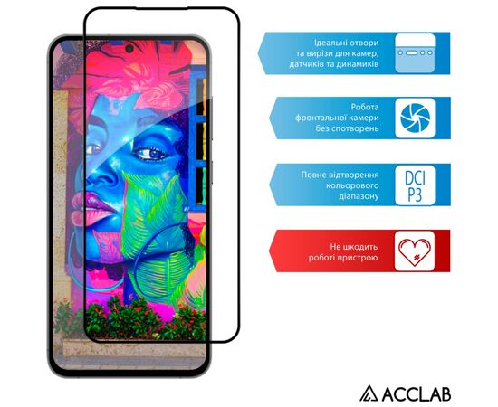 Скло захисне ACCLAB Full Glue Samsung S24FE Black (1283126594830), зображення 5 Скло захисне ACCLAB Full Glue Samsung S24FE Black (1283126594830), зображення 5