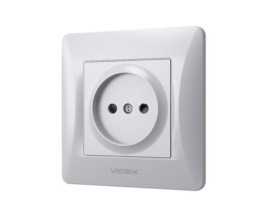 Розетка Videx BINERA 1ая серебр (VF-BNSK1-SS), изображение 2 Розетка Videx BINERA 1ая серебр (VF-BNSK1-SS), изображение 2