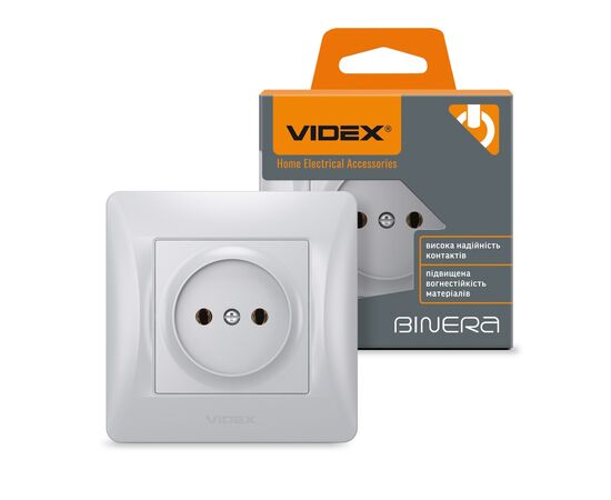 Розетка Videx BINERA 1ая серебр (VF-BNSK1-SS), изображение 4 Розетка Videx BINERA 1ая серебр (VF-BNSK1-SS), изображение 4