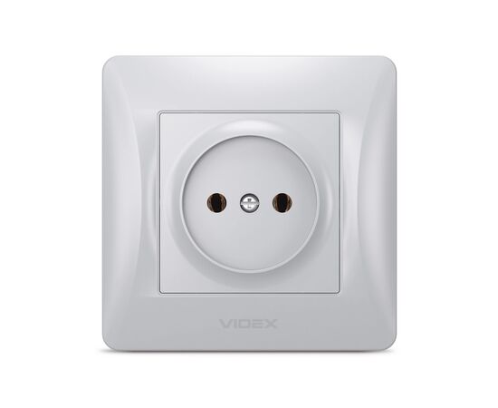 Розетка Videx BINERA 1ая серебр (VF-BNSK1-SS)