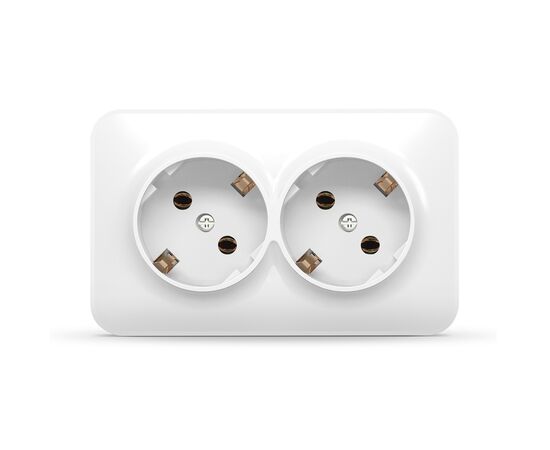 Розетка Videx BINERA IP20 наружная 2ая с заземлением белая (VF-BNS22G-W), изображение 2 Розетка Videx BINERA IP20 наружная 2ая с заземлением белая (VF-BNS22G-W), изображение 2