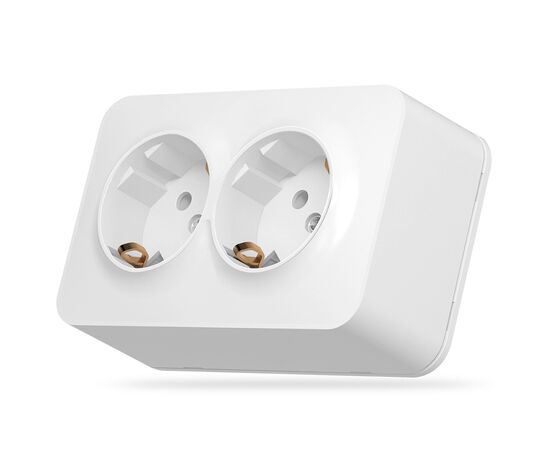 Розетка Videx BINERA IP20 наружная 2ая с заземлением белая (VF-BNS22G-W)