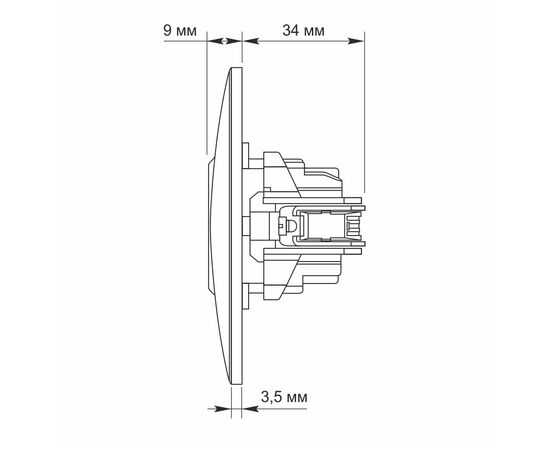 Розетка Videx BINERA 1ая (VF-BNSK1-W), изображение 5 Розетка Videx BINERA 1ая (VF-BNSK1-W), изображение 5