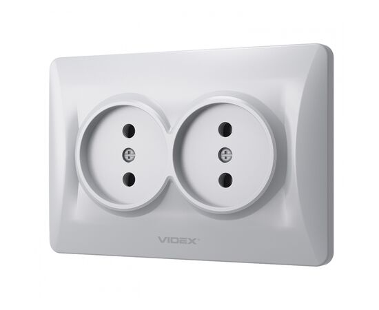 Розетка Videx BINERA 2ая серебр (VF-BNSK2-SS), изображение 2 Розетка Videx BINERA 2ая серебр (VF-BNSK2-SS), изображение 2