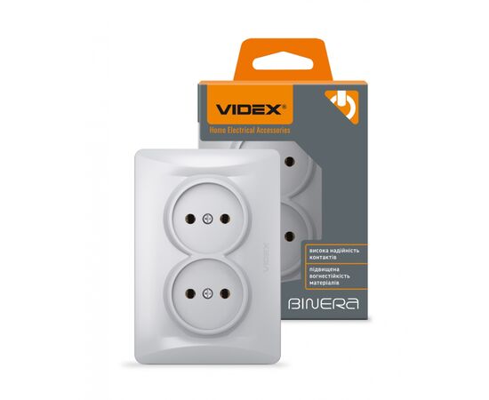 Розетка Videx BINERA 2ая серебр (VF-BNSK2-SS), изображение 4 Розетка Videx BINERA 2ая серебр (VF-BNSK2-SS), изображение 4