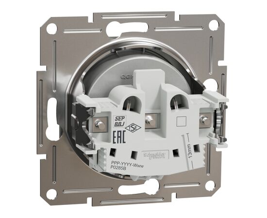 Розетка Schneider Electric ASFORA без заземлення алюм. (EPH3000161), изображение 7 Розетка Schneider Electric ASFORA без заземлення алюм. (EPH3000161), изображение 7