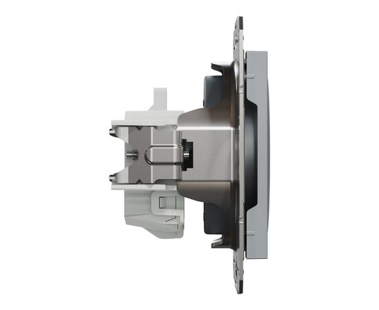 Розетка Schneider Electric ASFORA без заземлення сталь (EPH3000162), изображение 3 Розетка Schneider Electric ASFORA без заземлення сталь (EPH3000162), изображение 3