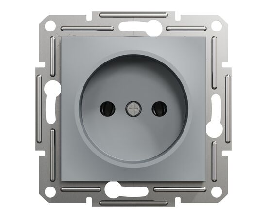 Розетка Schneider Electric ASFORA без заземлення сталь (EPH3000162)