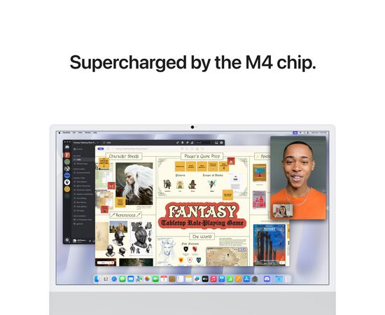 Компьютер Apple 24" iMac Retina 4.5K / Apple M4 (10-c/CPU, 10-c/GPU), 16, 512, Silver, Model A3137 (MWUV3UA/A), изображение 5 Компьютер Apple 24" iMac Retina 4.5K / Apple M4 (10-c/CPU, 10-c/GPU), 16, 512, Silver, Model A3137 (MWUV3UA/A), изображение 5