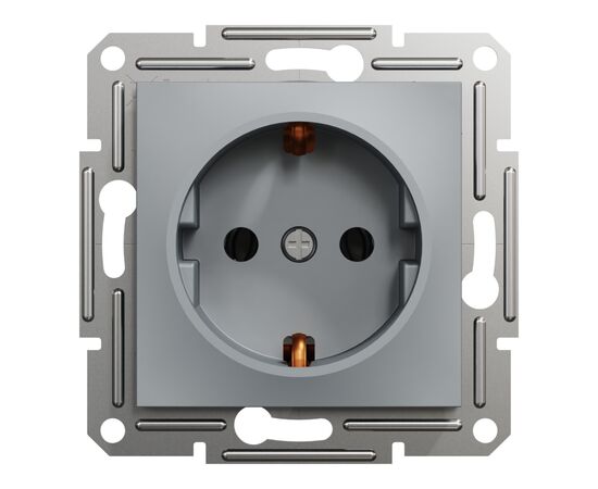 Розетка Schneider Electric ASFORA сталь (EPH2900162)