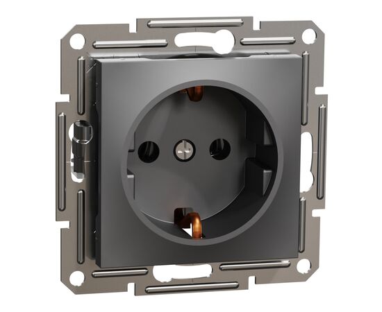 Розетка Schneider Electric ASFORA  антрацит (EPH2900171), изображение 2 Розетка Schneider Electric ASFORA  антрацит (EPH2900171), изображение 2